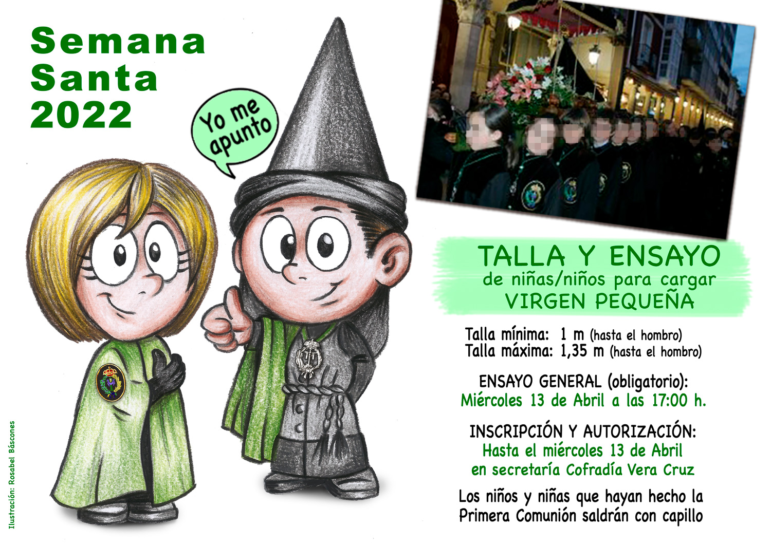 Talla y Ensayos de la Virgen Pequeña